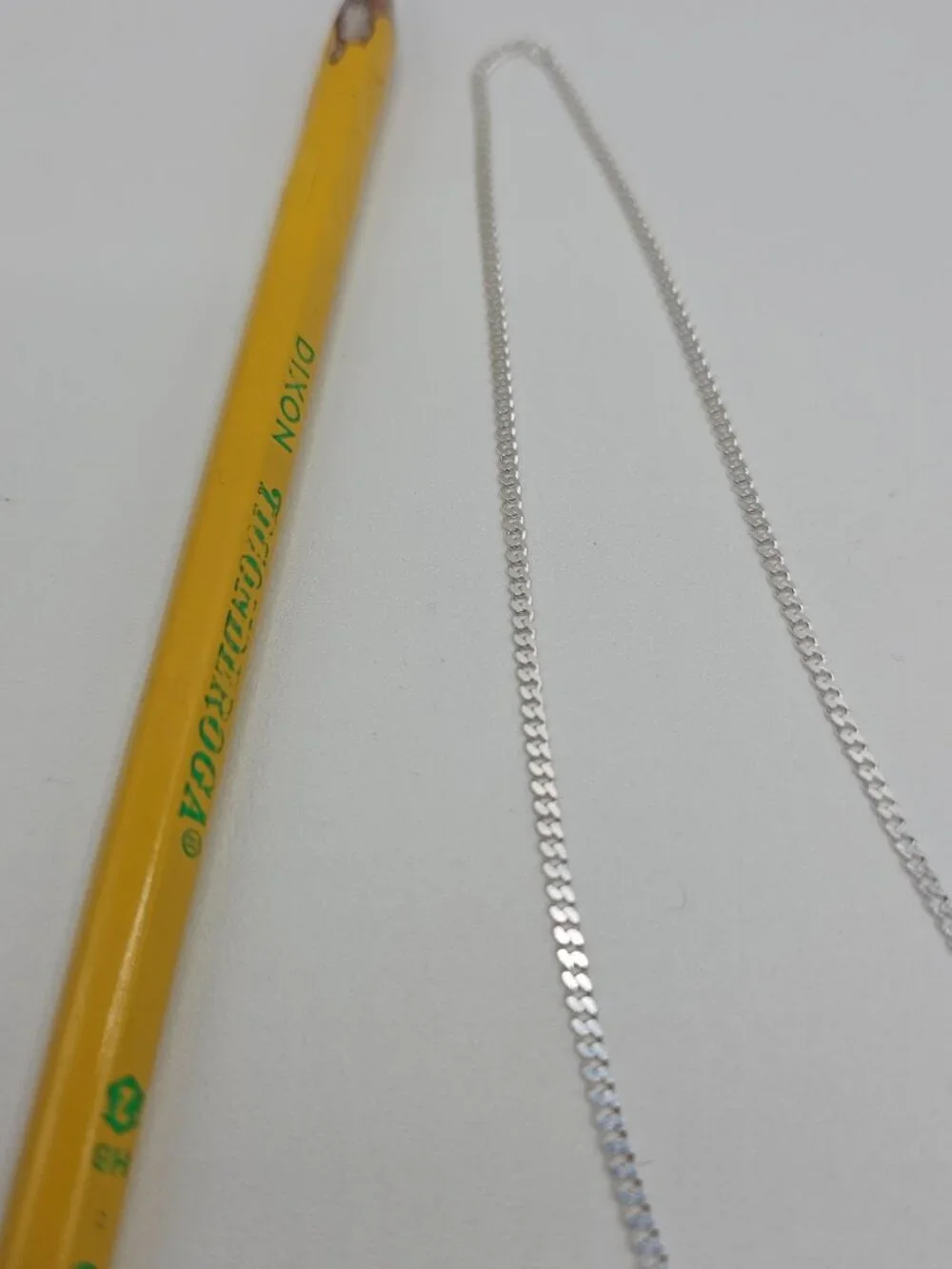 Sterling Silver 925 High Polished Super Flat Curb Link Chain 24 inches 1.8mm